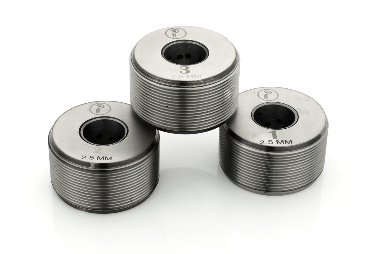Rebar threading rollers